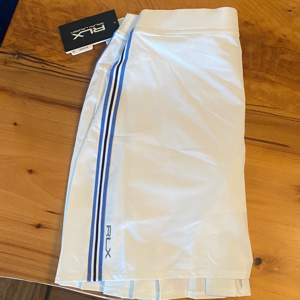 Polo by Ralph Lauren White Skirt with Blue Stripes